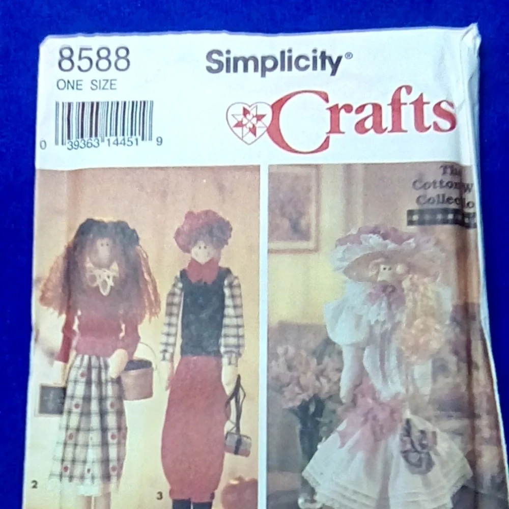 Simplicity Dowel Dolls in 3 Styles